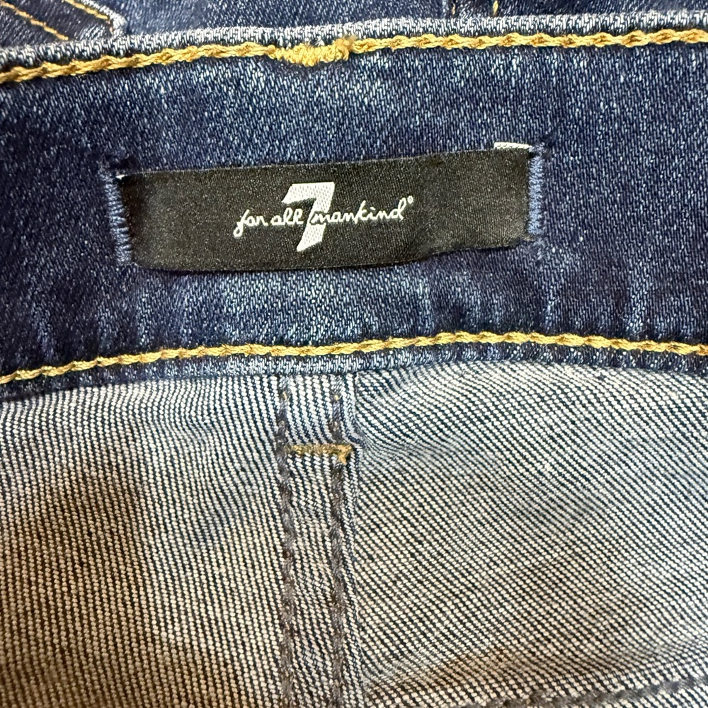 7 For All Mankind Tailorless Bootcut Dark Blue Jeans-Size 31 - Picture 5 of 15